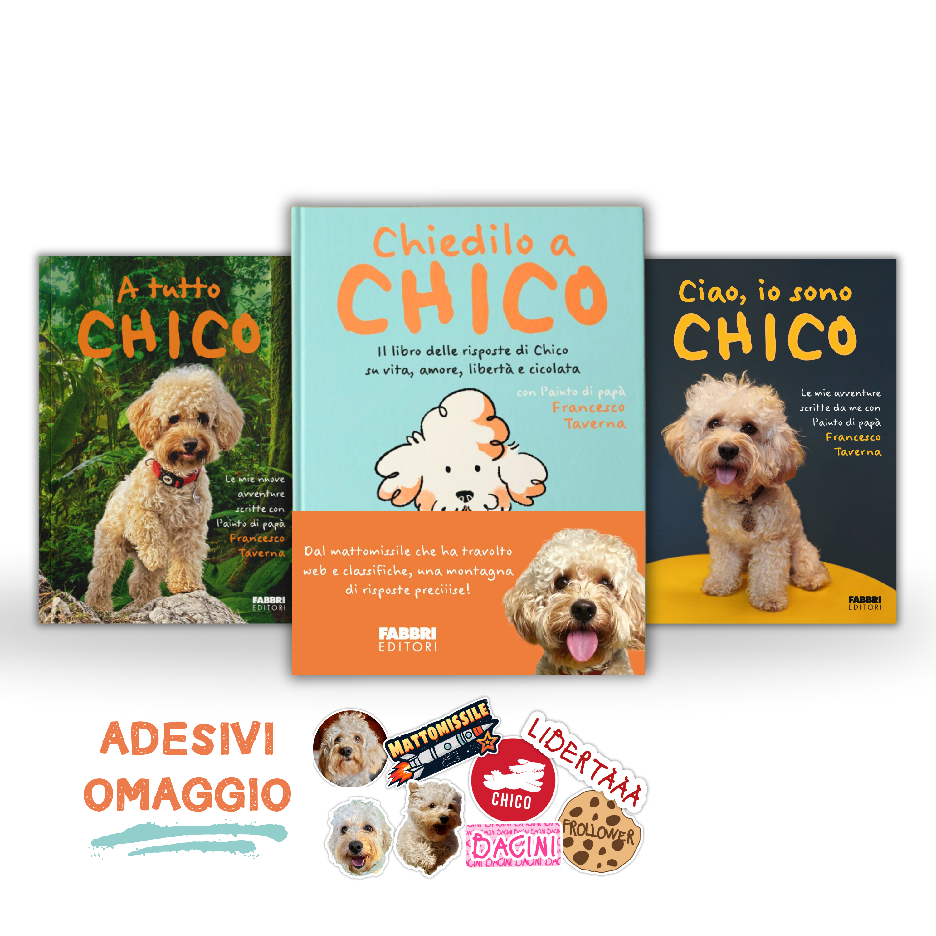 Bundle 3 Libri Chiedilo a Chico + A tutto Chico + Ciao, io sono Chico + Adesivi Omaggio + Spedizione Omaggio